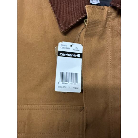 NWT* Carhartt Mens C003 BRN Duck Quilted Lined Coat Jacket Size XL - Picture 9 of 11